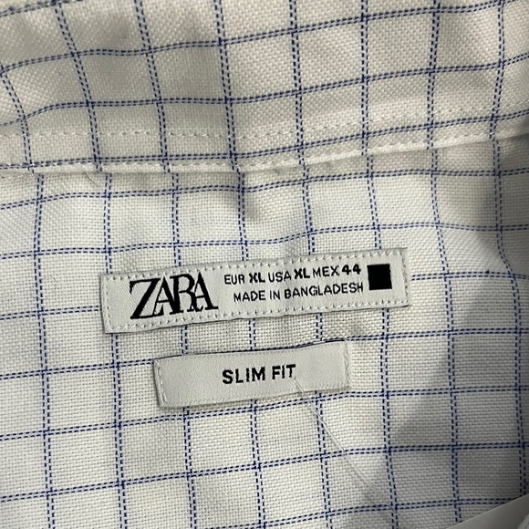 NWT - Zara Men’s Easy Iron Plaid Shirt - Size XL - Picture 6 of 7